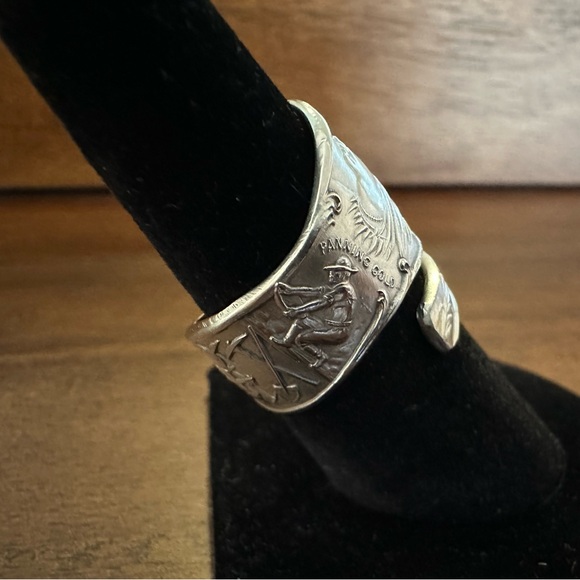 STERLING Souvenir Spoon Ring - Picture 3 of 17